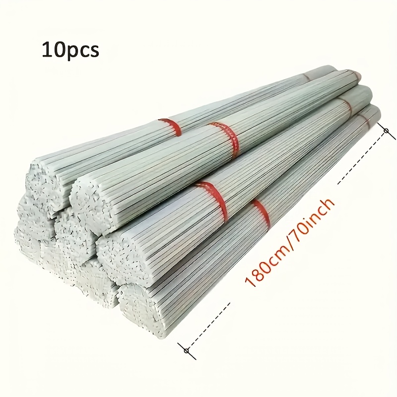 E-shop 36er-Pack 177,8 cm Fiberglasstangen / 10er-Pack 177,8 cm Fiberglasstangen – Langlebig flexibel, weiß, UV-beständig frostbeständig, geeignet für