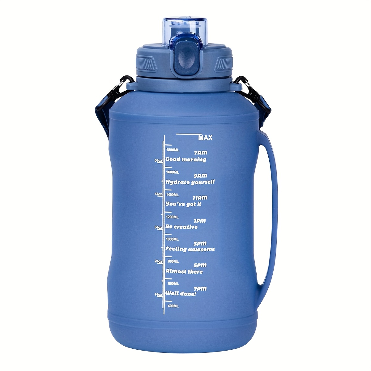 1pc Silicone Water Bottle, Lightweight Foldable Water Bottle, Foldable Travel Mug for Picnic Hicking Camping Climbing, Collapsible Bottle with Carrying Strap and Handle, Large Capacity Outdoor Sports Water Bottle for Running and Fitness Yoga