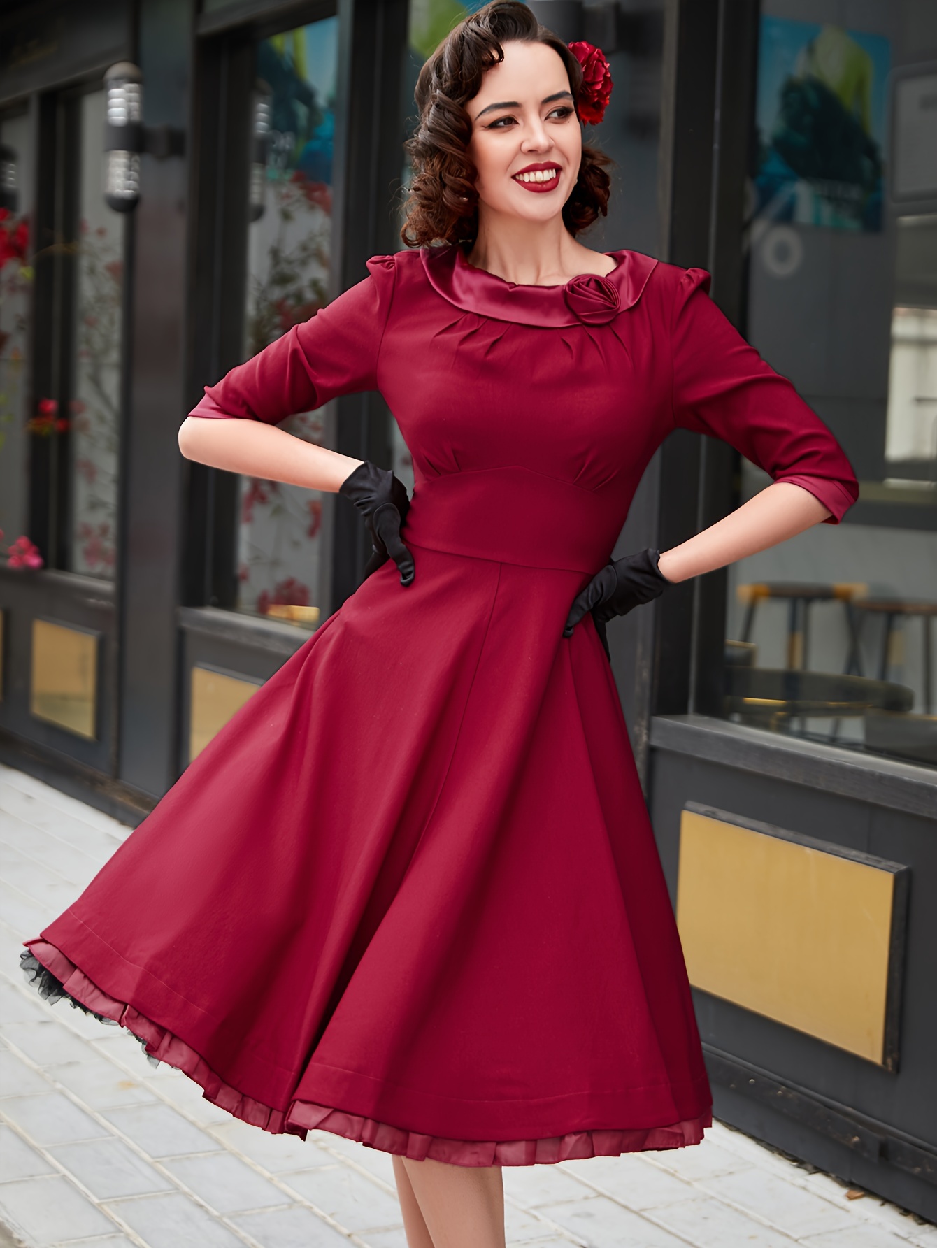 Tenue Vintage Vetement Des Annee 50 Robe Vintage Années 1950 A