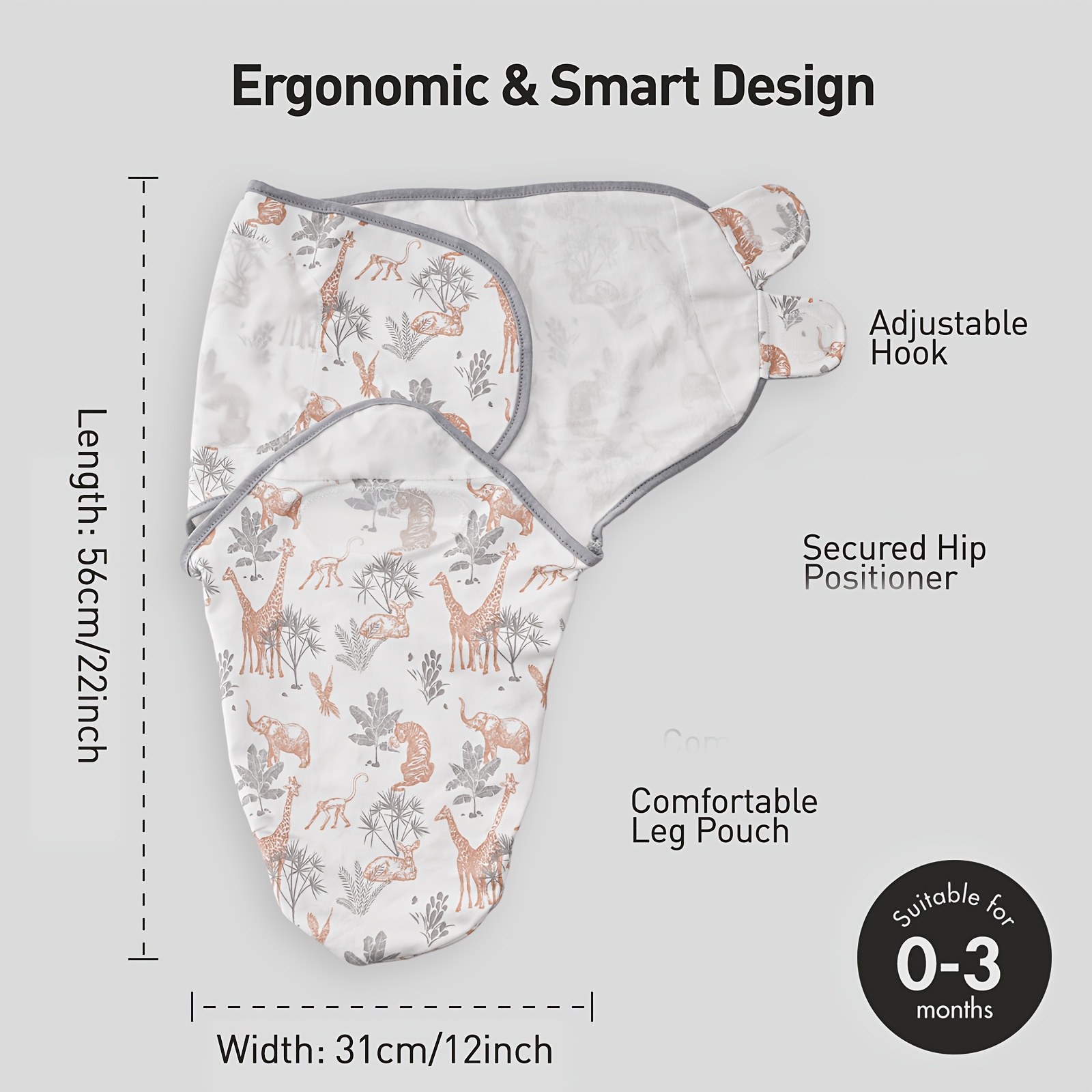 3-Pack Baby Blanket for Newborn - Receiving Blanket 0-3 Months, Infant Blanket Wrap