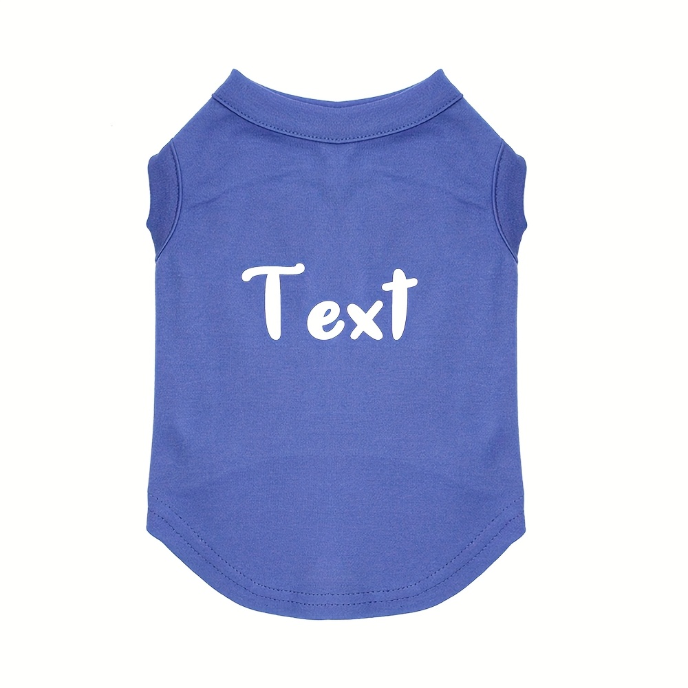 TEMU [customized] Dog T-shirts With Personalized Text 12 Color Options Available Pet Vest