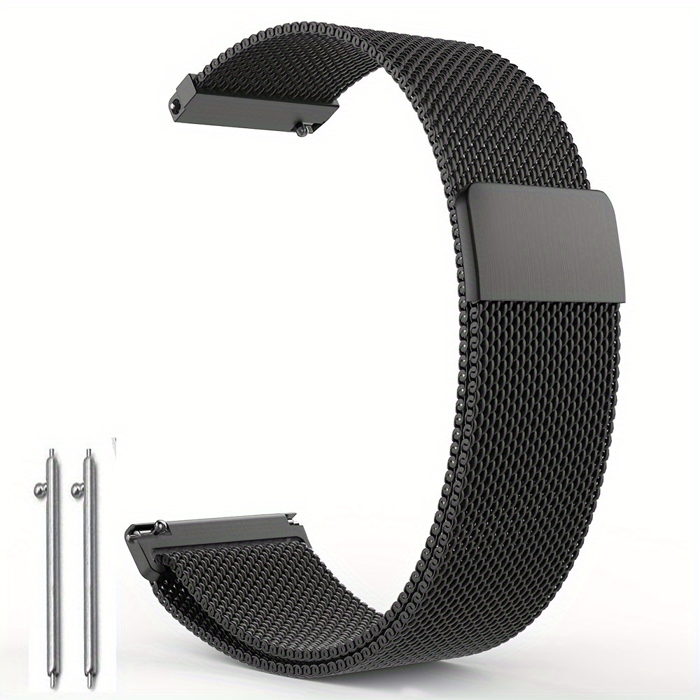 Image of Metal Bands Compatible With Galaxy Watch 7 6 5 4 Band 40mm 44mm, Galaxy Watch 5 Pro 45mm/watch 6 4 Classic 42mm 46mm 43mm 47mm/active 2, 20mm Stainless Steel Wristbands For Women Men