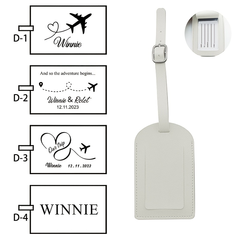 TEMU 1pc Custom Wedding Guest Souvenir, Tag, Custom Couple Luggage Tag, Wedding Gift, Party Souvenir, Travel Gift, Men's And Women's Airplane Luggage