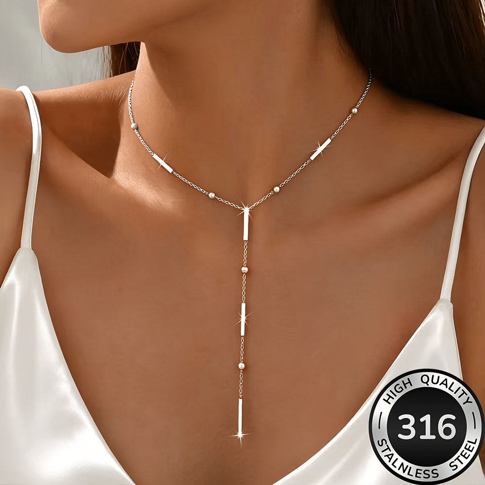 Women's High-Quality Stainless Steel Stacked Necklace, Everyday Elegance