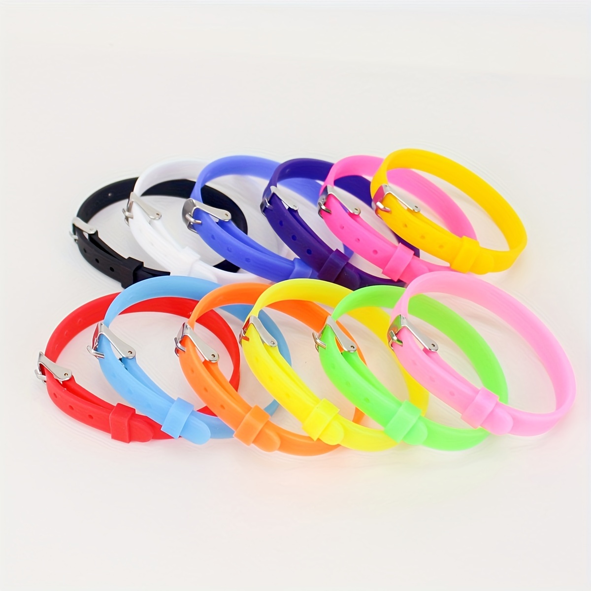 E-shop 5-teilig/12-teilig Silikon-Schlauchband Armband Dopamin-Geleefarben Verstellbares Armbandband DIY Schmuckherstellung Zubehör Mehrteiliges Set