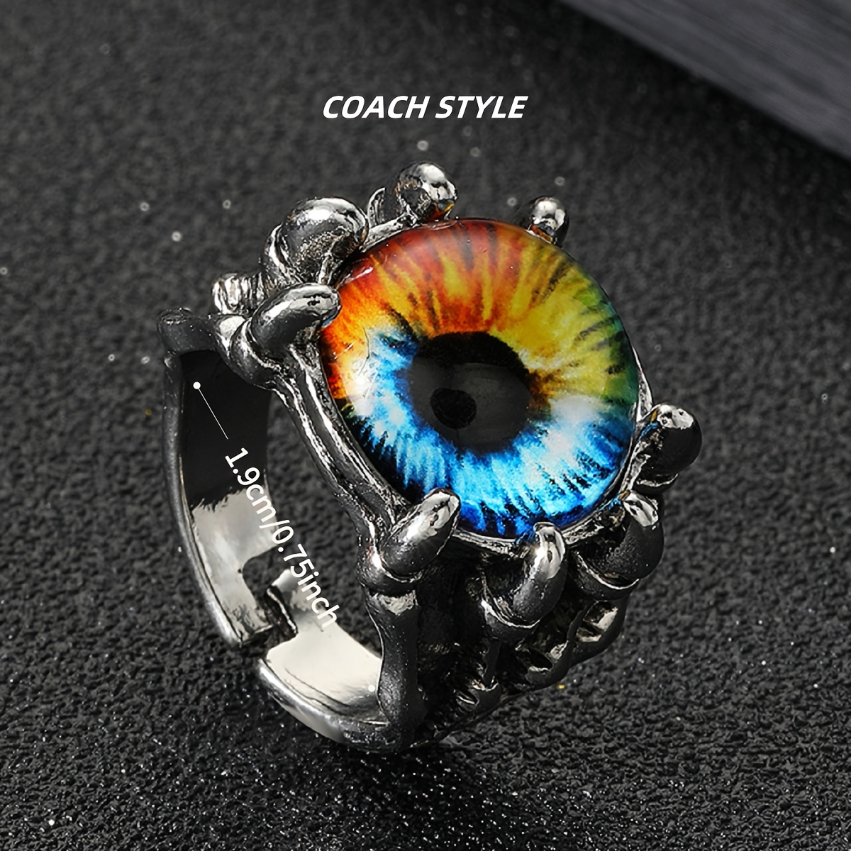 Anillos Hombre Anillos De Dragón Ajustables - Pack De 2, Estilo Gótico/punk Anillo Acero Inoxidable Hombre