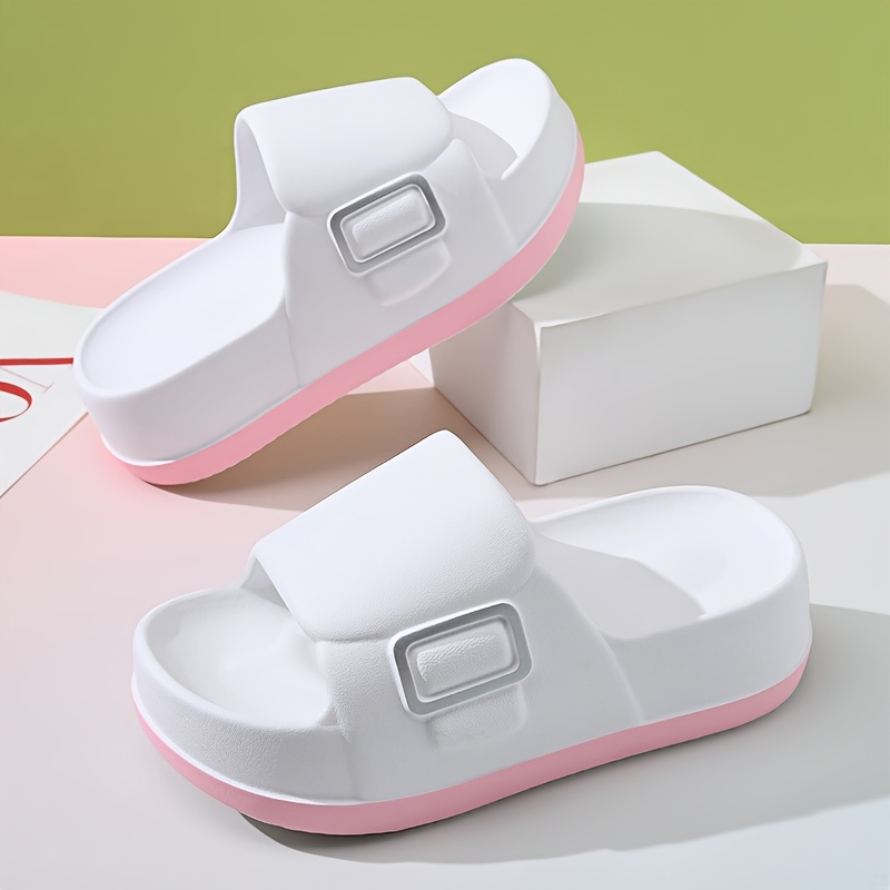 A Pair of Women'S 2025 Elegant And Simple Cloud EVA Slippers, Summer Fashion Casual Comfortable Soft-Soled Open-Toed Shoes, Open Slippers for Indoor And Outdoor Beach Showers