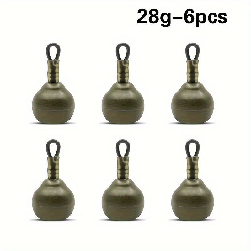 Yoto 3/6pcs Fishing Sinkers Weights Set, Fishing Additions, Suitable For Carp Fishing, Multiple Sizes (14g/28g/52g)