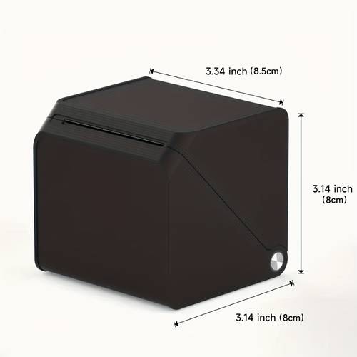 1pc small square box commercial home printer handheld portable thermal printer wireless connection usb charging suitable for home warehouse