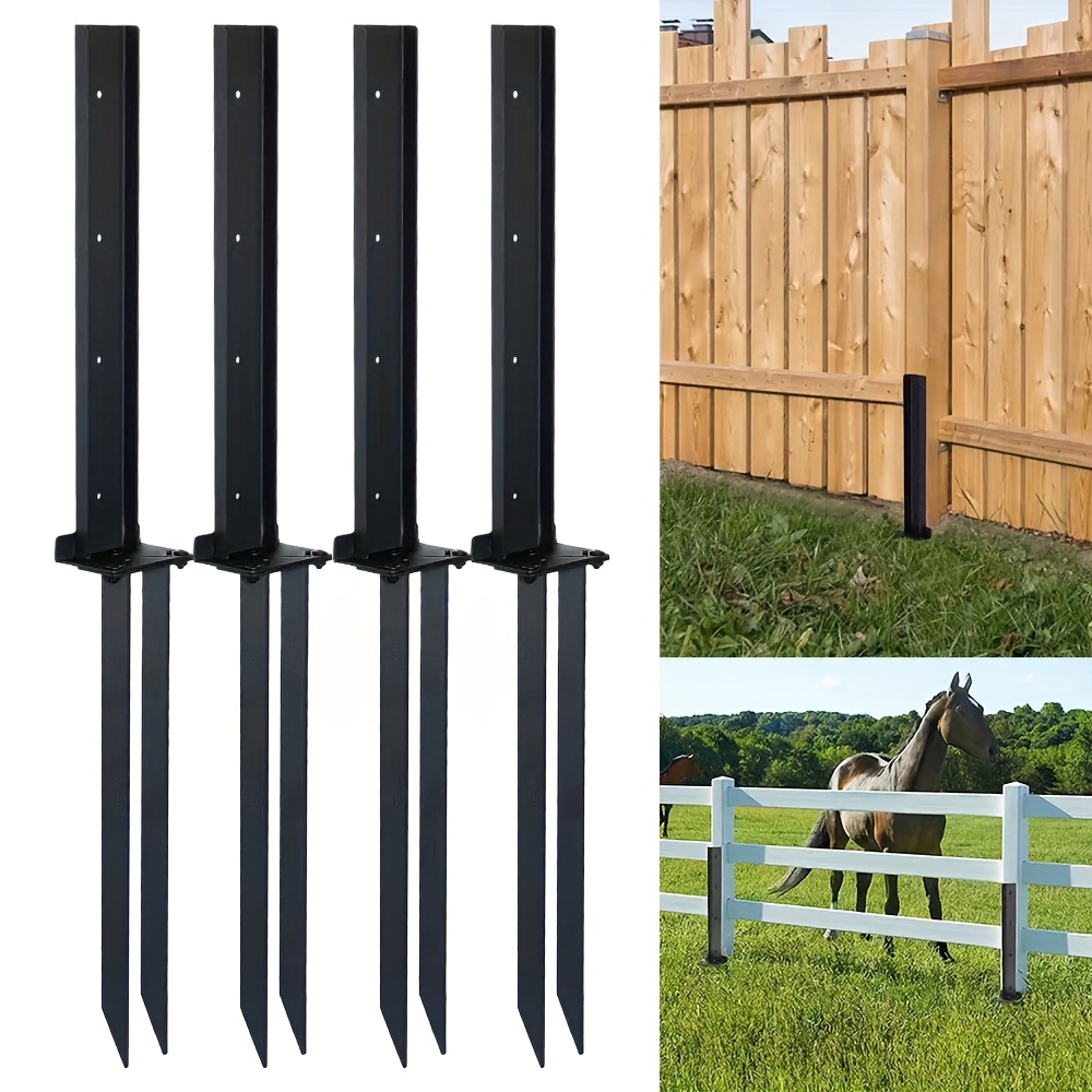 Aazon.co: Hariden 4 Pack Fence Post Repair Kit Wood Fence Post Repair Spike Stakes 4x4 Fence