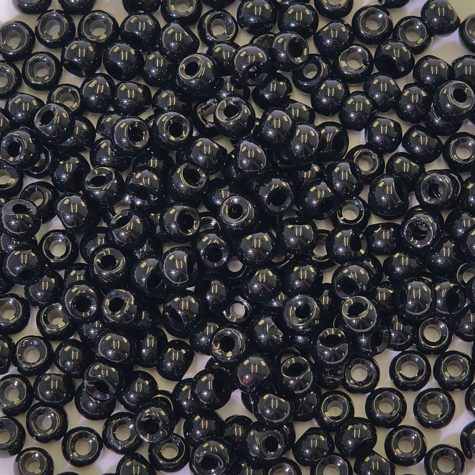 25G Solid Color Enamel Glass Round Beads, 4Mm