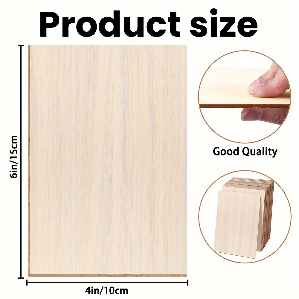 4/8/12pcs Blank Wood Boards for Crafts and Decorations