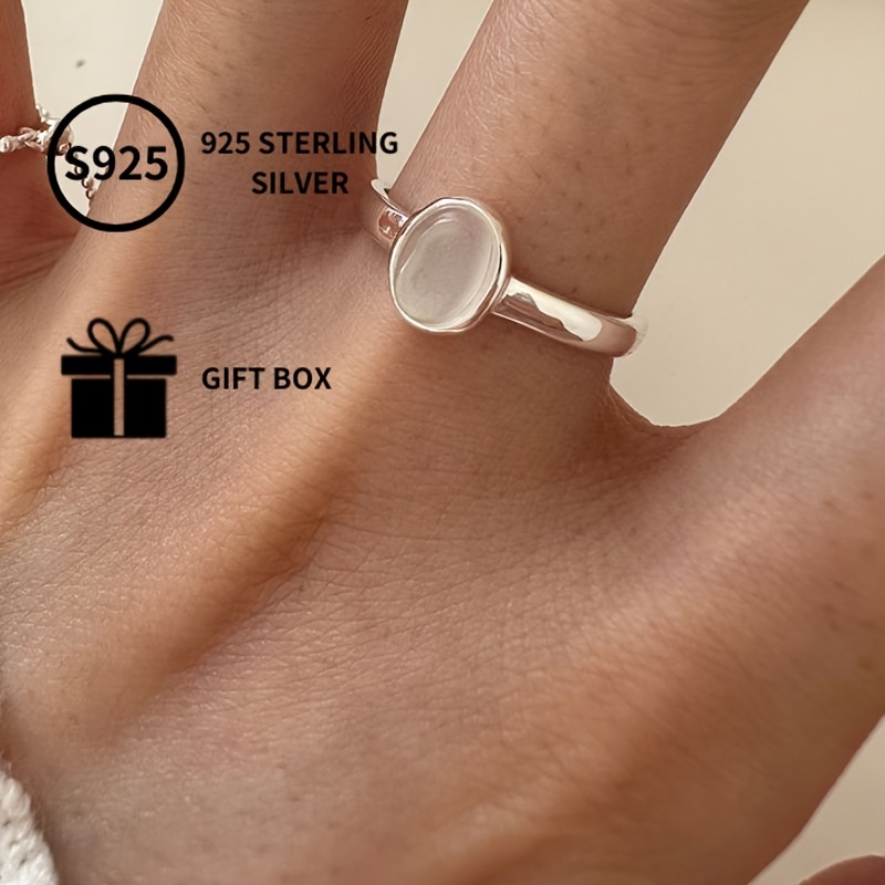 

Vintage Elegant S925 Sterling Silver Ring With Crystal Chalcedony - 925 Silver Plated Jewelry For Daily & Party - Ideal Gift For Valentine's Day And Day