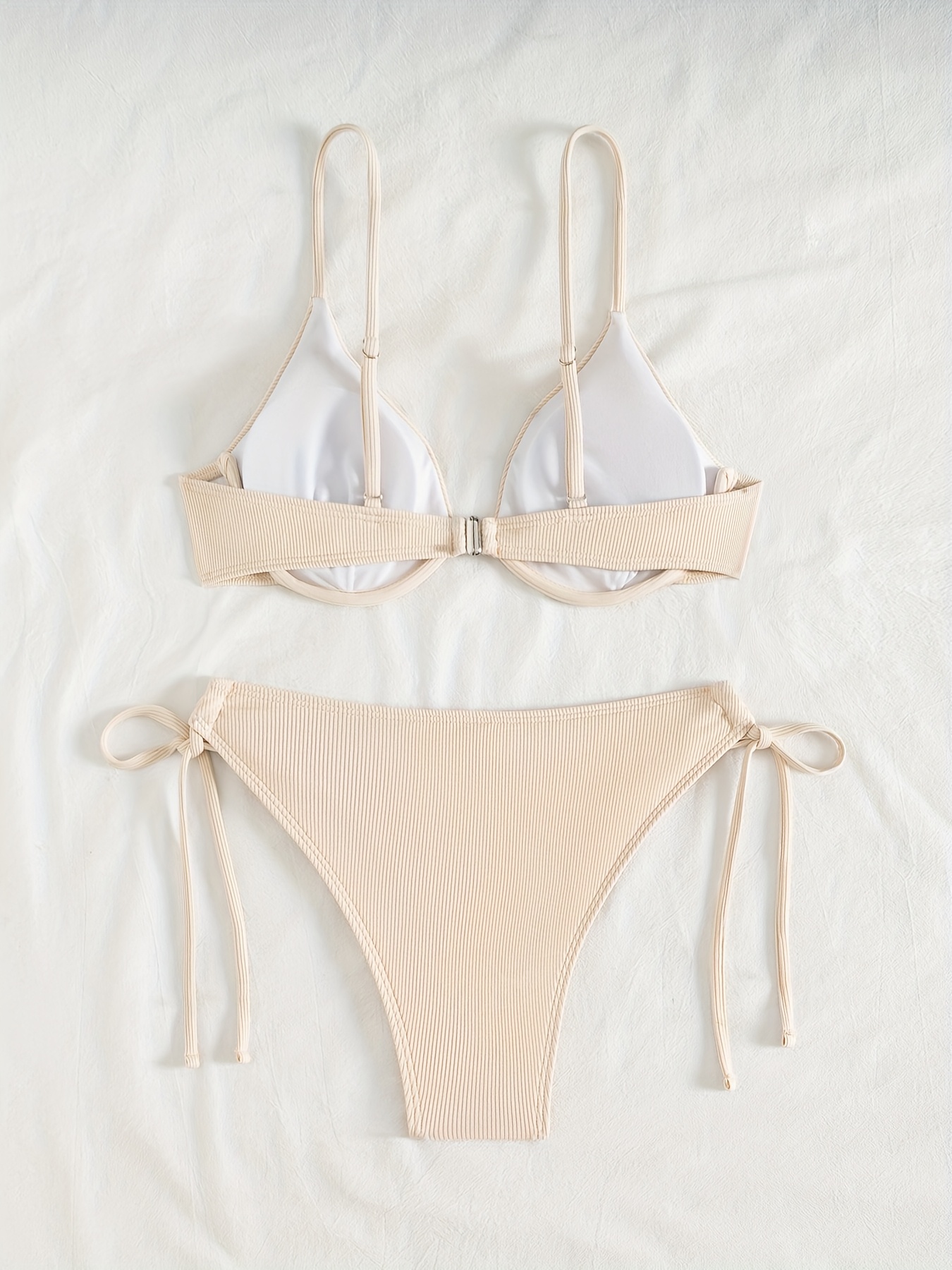 2024 New Arrival - Vibrant Yellow Strapless Bikini Set with Steel Support & Tie-Up Design for Women, High Stretch Polyester Blend, Perfect for Swimming & Beach, Beach Attire|Vibrant Swimsuit|Stretchy Fabric