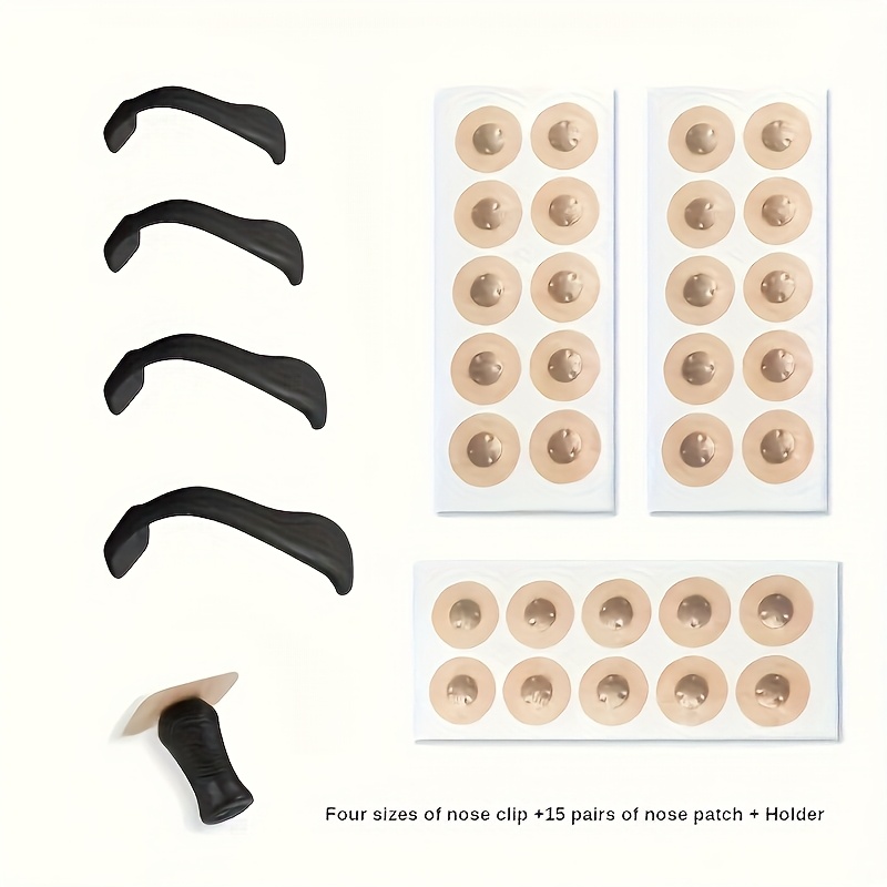 a kit for alleviating nasal congestion that 30 patches 4 sizes of dilators to prevent snoring and aids for comfortable breathing all in a solid form without or fragrance details 3