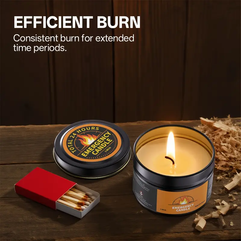long lasting emergency survival candle 24h burn for blackout camping earthquake kit 4 pack emergency candles survival gear for home emergency preparedness supplies emergency candles smokeless camping stuff emergency kit supplies camping essentials blackout preparedness compact candle smokeless flame burn wax readiness Product details 6