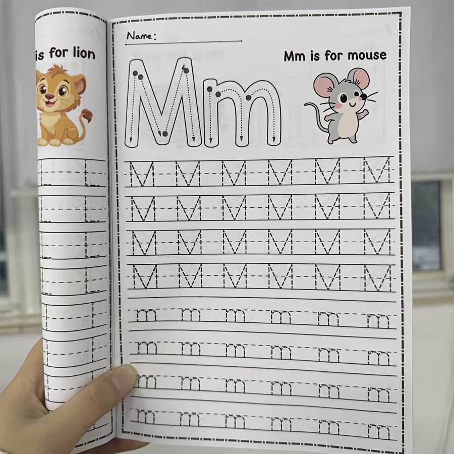 A Wipeable Alphabet Tracing Book For Preschoolers That With Letter Recognition, , And Handwriting Skills. A Reusable Workbook Perfect For Pen Control, Ideal For Back-to-school Supplies