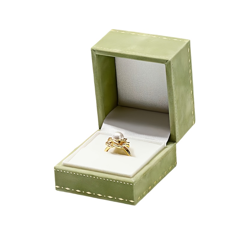 Image of 1pc High-end Lace Jewelry Box, Light Luxury Elegant Ring Storage Display Case, Suitable For Wedding, Engagement, Christmas, Valentine's Day, Mother's Day, Birthday Gift Packaging, Jewelry Boxes