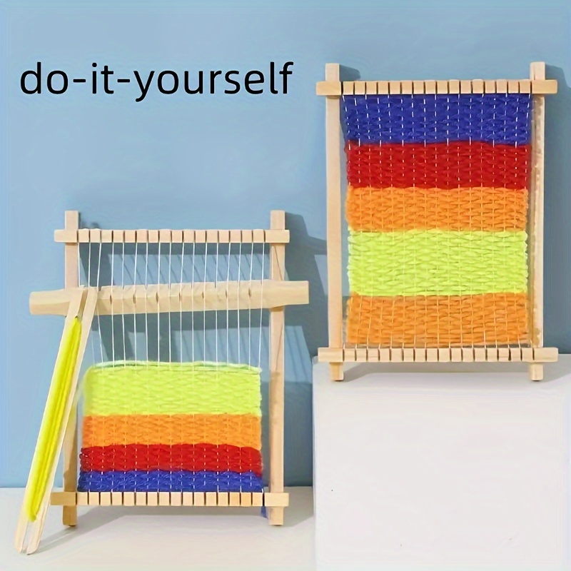 

Diy Wooden Weaving Loom Kit With Yarn Storage - Creative Handcrafted Embroidery Tool For Tapestries, Scarves & Coasters - Perfect Craft Gift For Mom On Thanksgiving Or Christmas