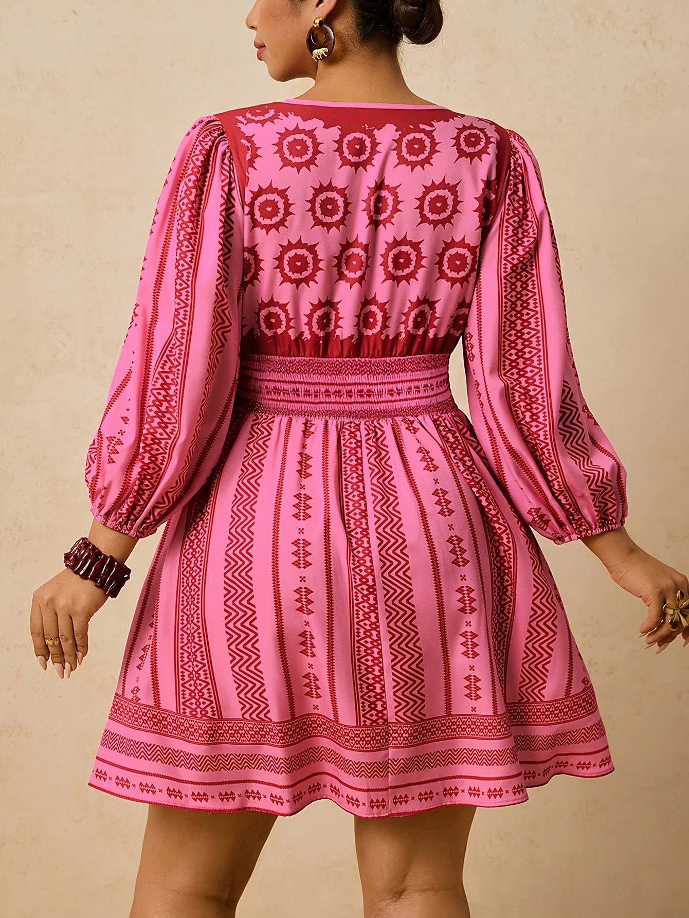 mini plus size boho dress summer plus size print womens v neck cycled linen Rewards 30% Off NH MAY 90's Floral Slip Dress Size:39.5 (US 9)