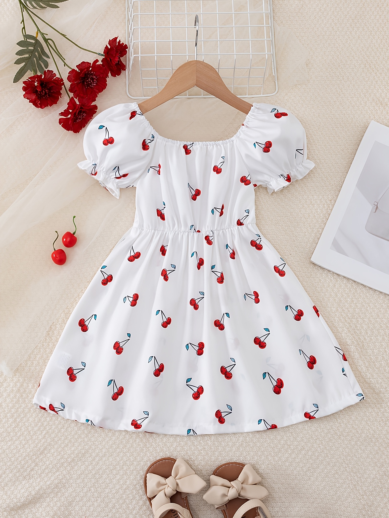 strapless open back dress Baby Girl Birthday Party Princess Dress Summer Sleeveless Pattern Girl   marryshe