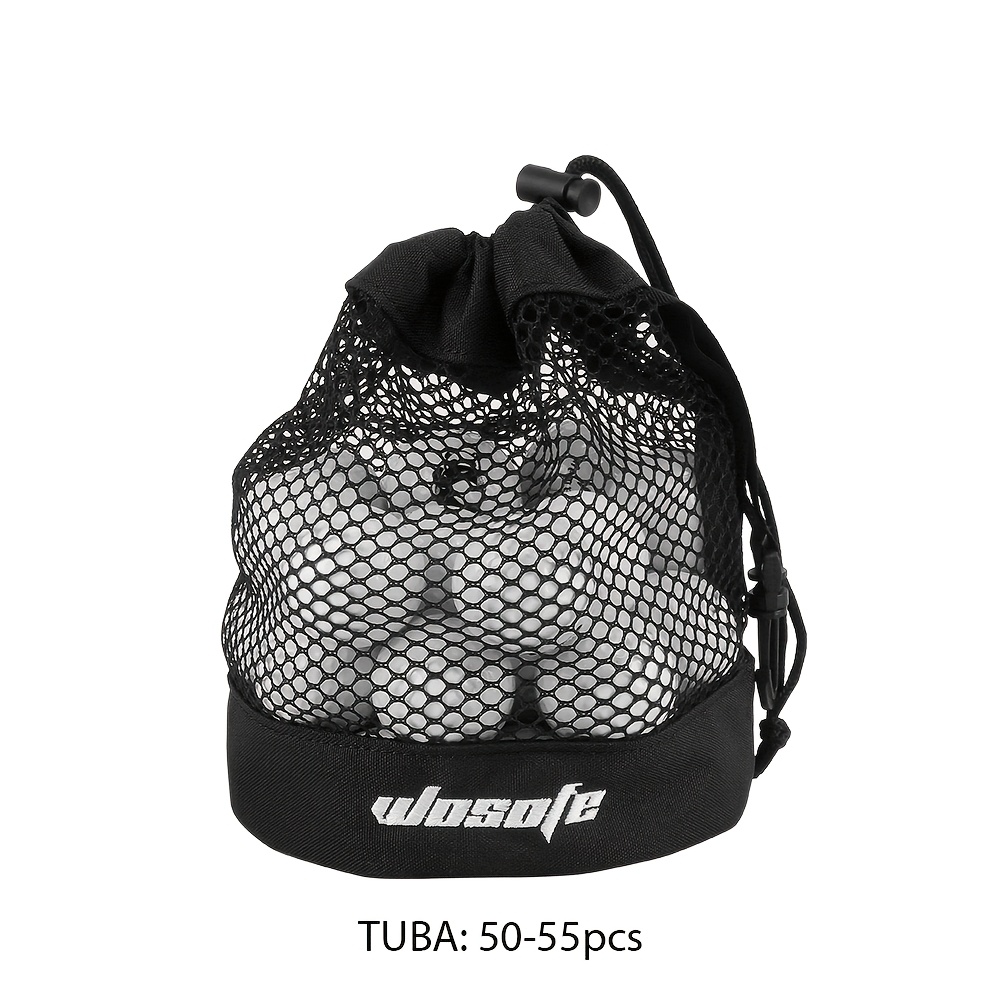 TEMU 1pc Wosofe Golf Mesh Bag Drawstring Balls Storage Bag Nylon Mesh Golf Golf Tees Pouch Bag Multipurpose For Golf Stuff Balls, Tennis Ball And