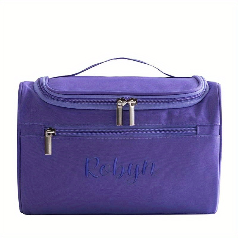 TEMU 1pc Bag Hook Travel Toiletry Bag, Cosmetic Bag, Suitable For Business Travel Storage, Custom Embroidery Name And Text, Toiletries Storage And