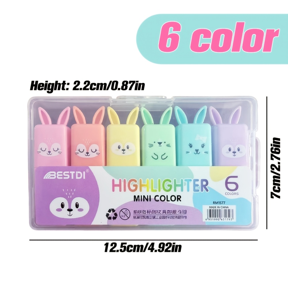 4/5/6pcs Fluorescent Highlighters & Labeling Pens - Water-based Ink, Uv/ Color-coded Markers Suitable For, Office, Book Organization, Diy Labeling (students, Teachers)
