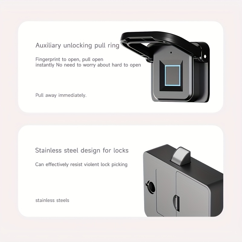 Intelligent Fingerprint Drawer Lock, Keyless Biometric Security