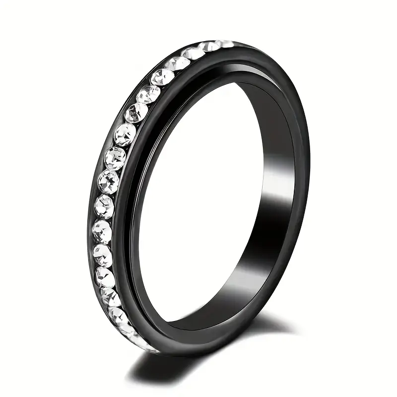 5pcs/set women s fashionable decompression rotating stainless steel ring, rotatable, decompression, meditation ring, suitable for daily wear, banquets, parties, festivals, birthdays, weddings, anniversaries, gifts, souvenirs, z modern t, r jewelry rotary couple wedding bound eng ring suit, banquets decoration, parties accessory, colless, board near gene ring for , gift for occasions Product details 3