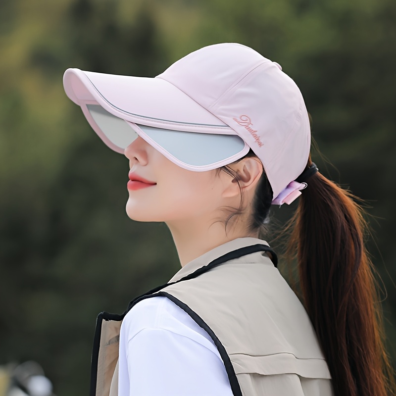 Visor Hat With Ponytail Attached Women's Baseball Cap With
