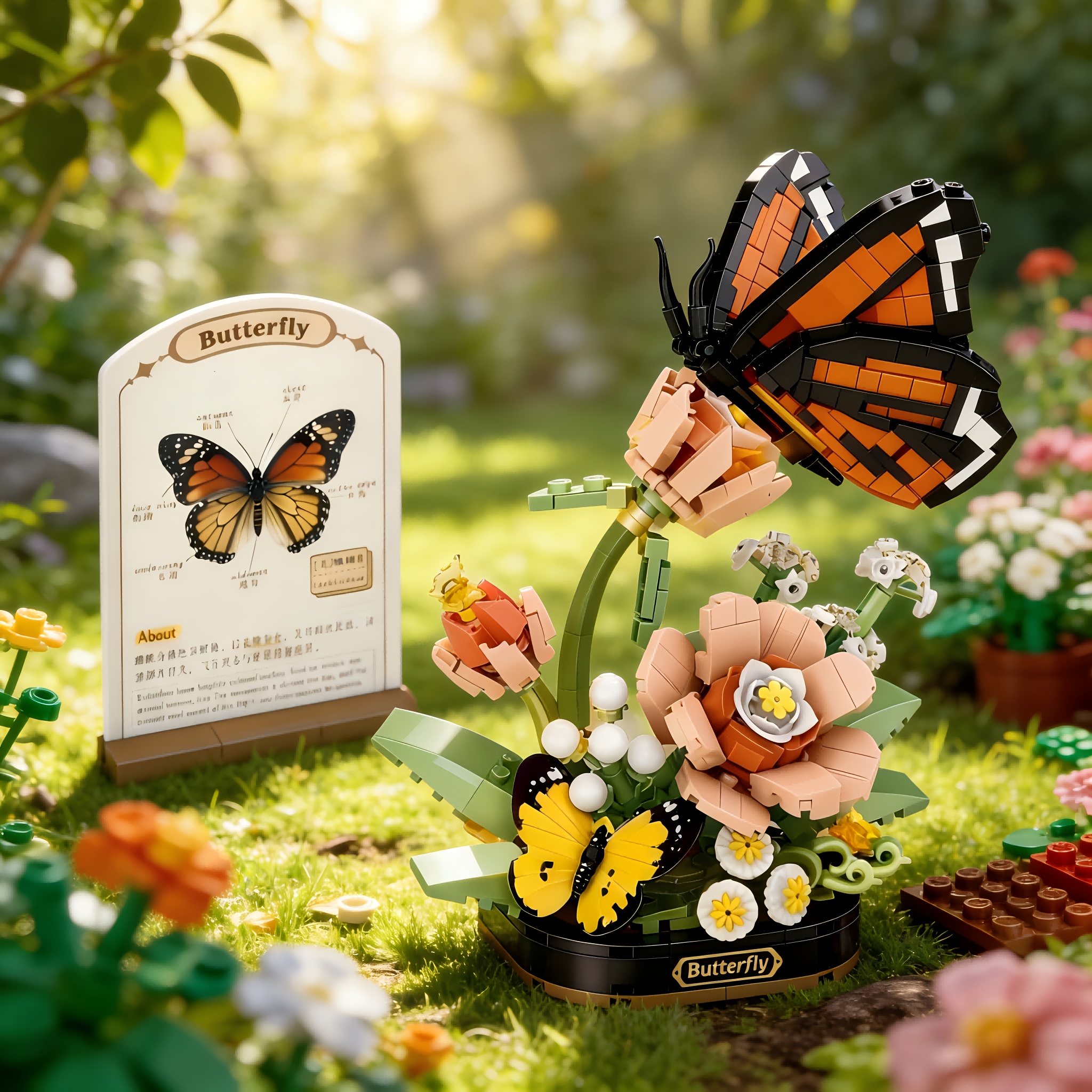 Creative Butterfly Building Block Set, Non-Light Model