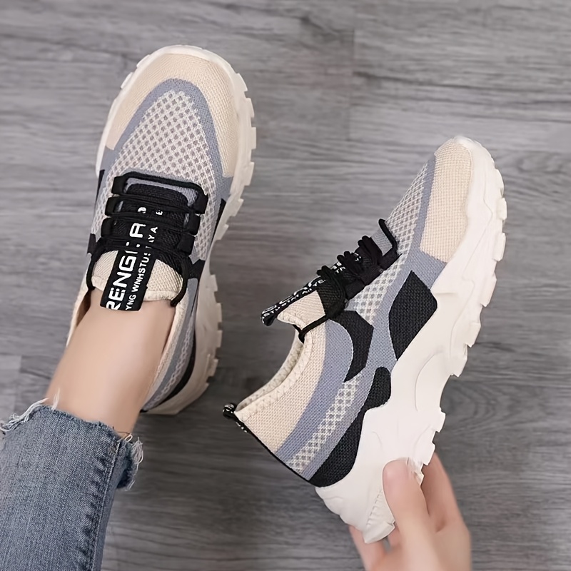 Baskets Femme Légères Respirantes — Semelle Souple Chaussures de sport décontractées et respirantes polyvalentes pour toutes les saisons, chaussures de sport tendance en maille à semelle souple pour femmes, chaussures pour femmes, baskets