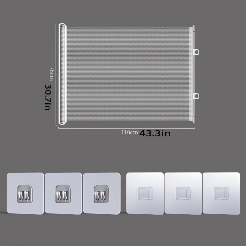 TEMU Effectively Prevents Pets From Running Around, White Anti-cat Escape Fence, No-drill Retractable Pet Barrier, Staircase And Room Door Partition