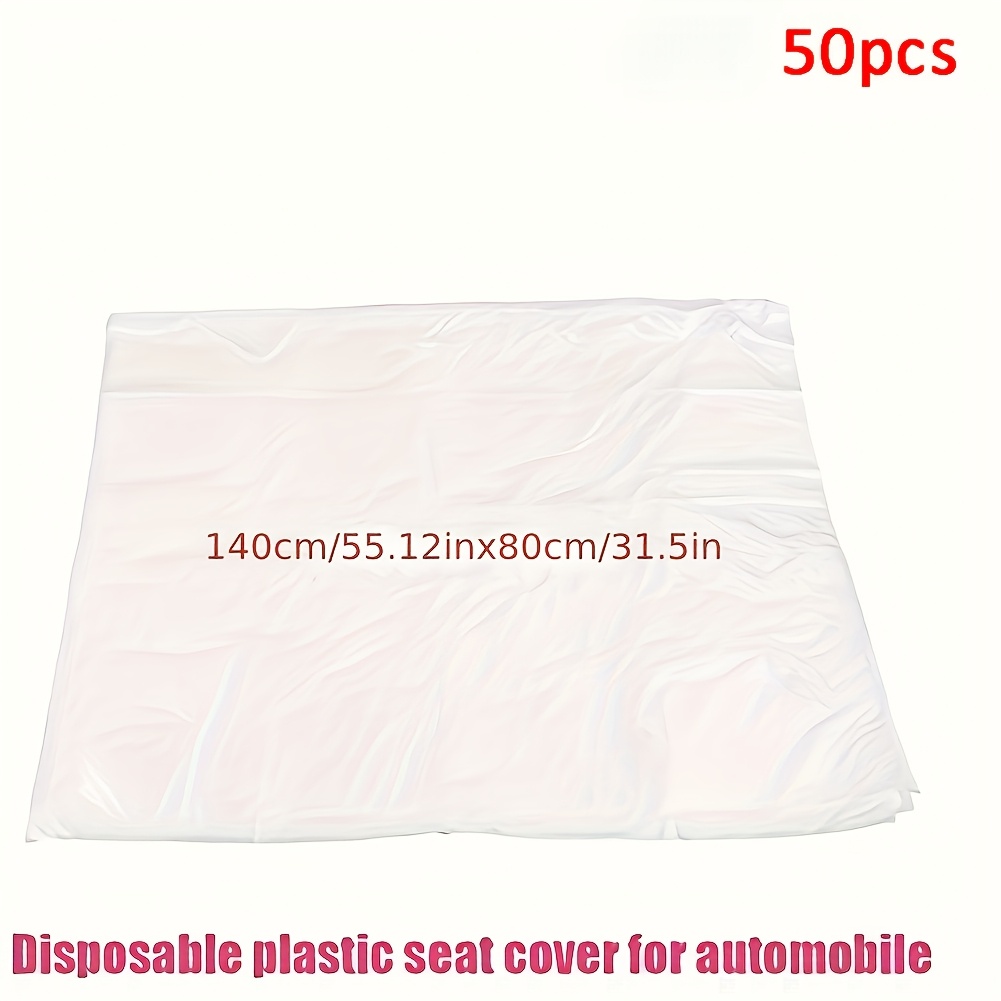 50pcs Premium Plastic Car Seat Cover - And Durable, Keeping The Seat Clean And Stain-free - Use And Car Maintenance