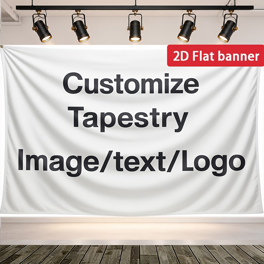 TEMU 2d Flat, 2d Flat - [custom] 2d 1pc Flat Banner Personalized Customization This Customizable Tapestry Supports Personalized Design With Your Own