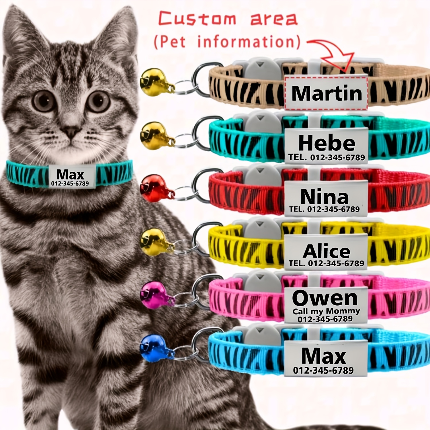 Halloween-Katzenhalsband Mit Fliege & Glocke – Verstellbar (15–27,9 Cm), Kürbis-Motiv, Für Katzen & Welpen