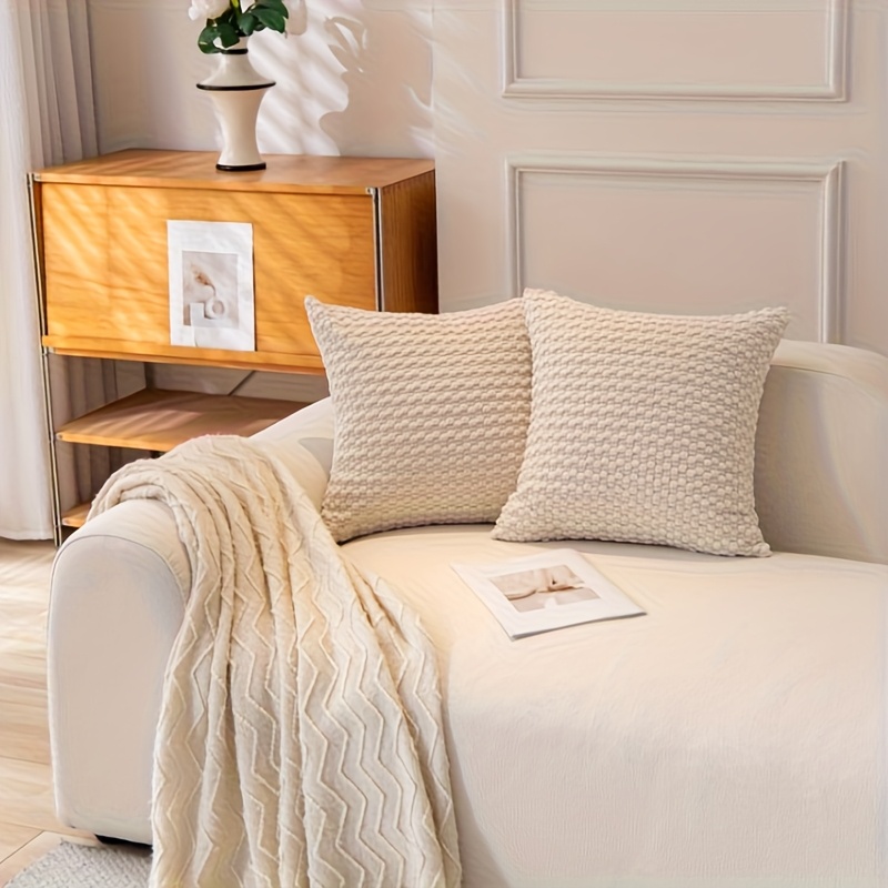 TEMU 2pcs Corduroy Bubble Particle Pillow Covers