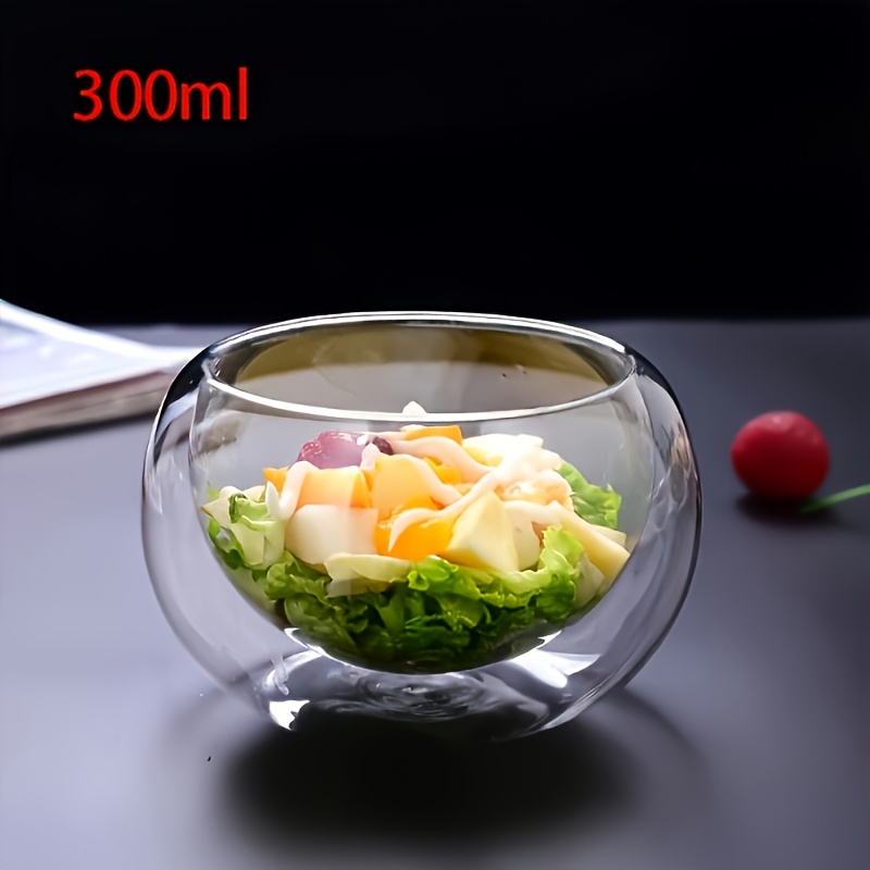 TEMU 1pc Bowl, Home Use, 300ml, Transparent Individual Bowl, Suitable For Fruit Salad, Yogurt, Ice Cream, Desserts, . Ideal For Home And Restaurant