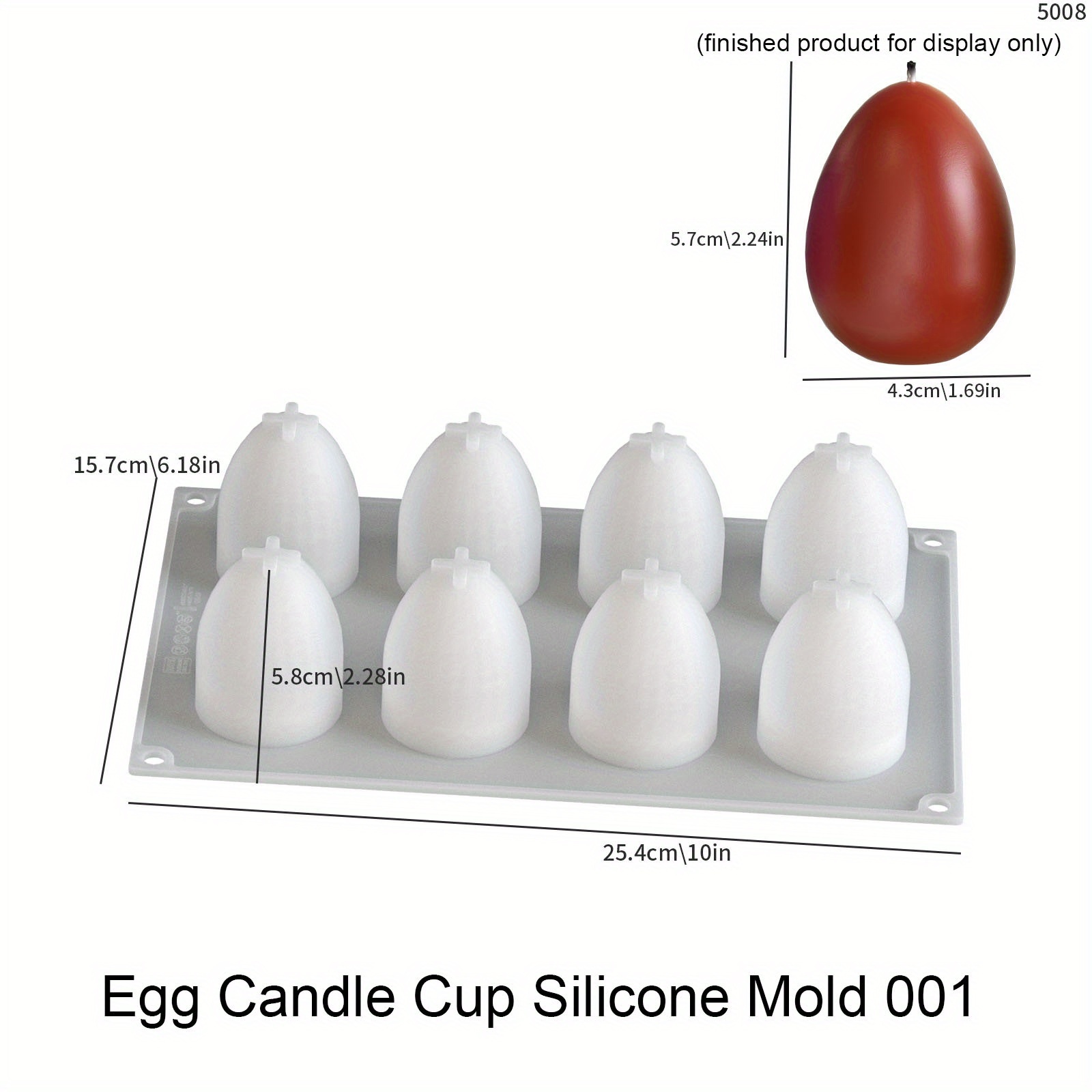 Resin Casting Molds Egg Candle Silicone Mold Cavities Geometric Eggs Scented Candle Mould Home Decor Easter Gift Diy Resin Silicone Mold For Jewelry