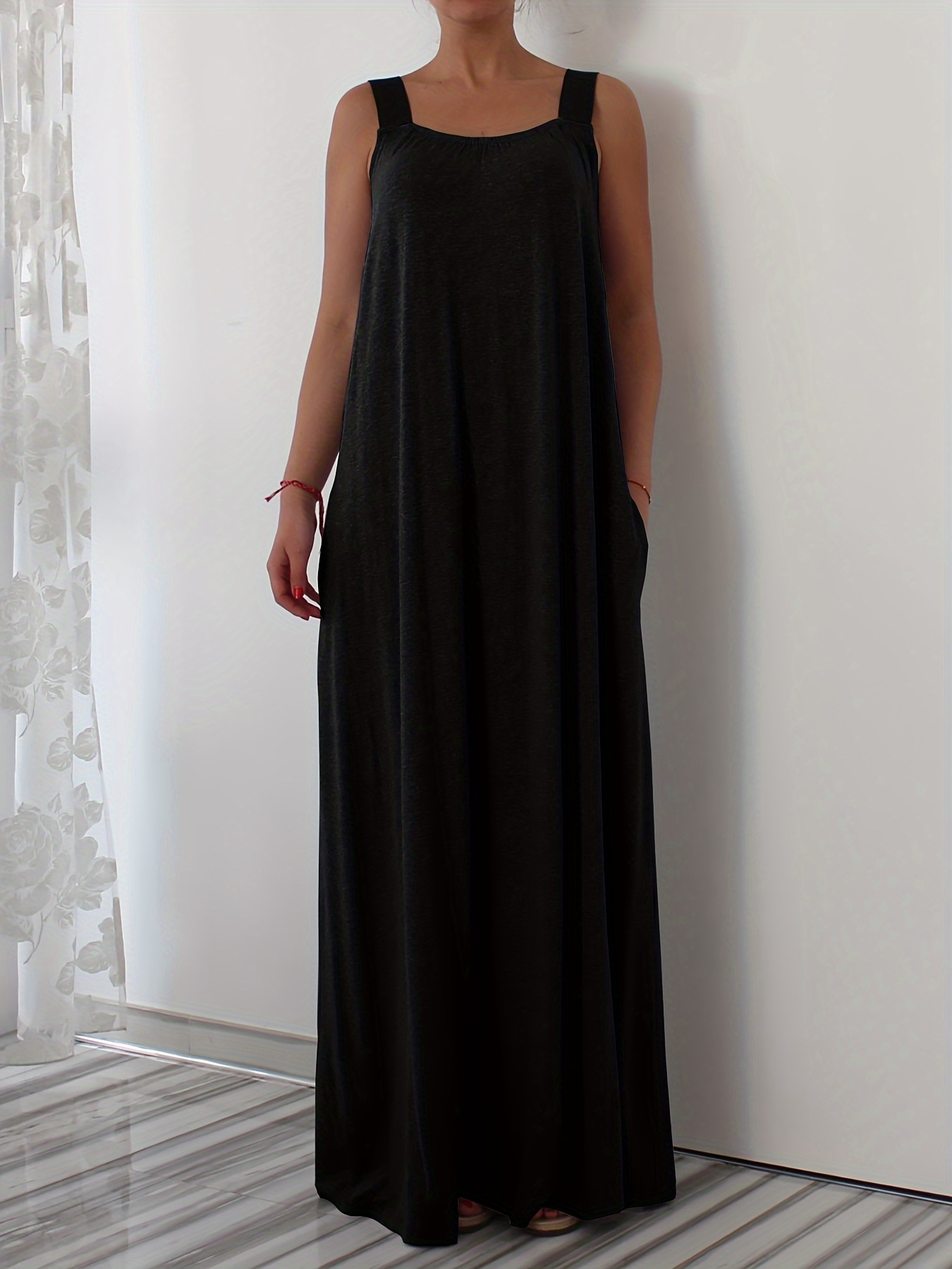 Black sleeveless maxi dress plus size hotsell