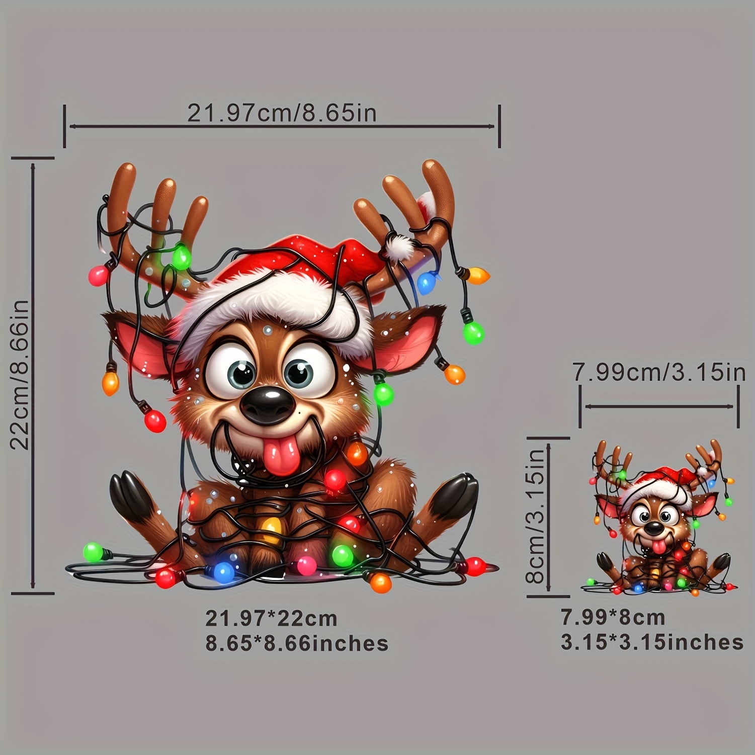 TEMU Set Of 4 Cute Reindeer Christmas Clipart For Projects, Suitable For High-quality Washable Heat Transfer On Clothing. Ideal For T-shirts,