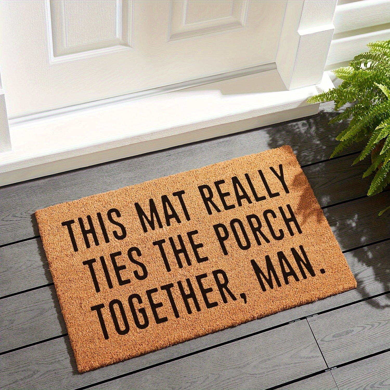 

Funny Letter Print Welcome Doormat, Coir Front Door Mat Entryway Outdoor Mat With Heavy Duty Front Porch Welcome Mats Entry Natural Coir Outdoor , Patios, , & More