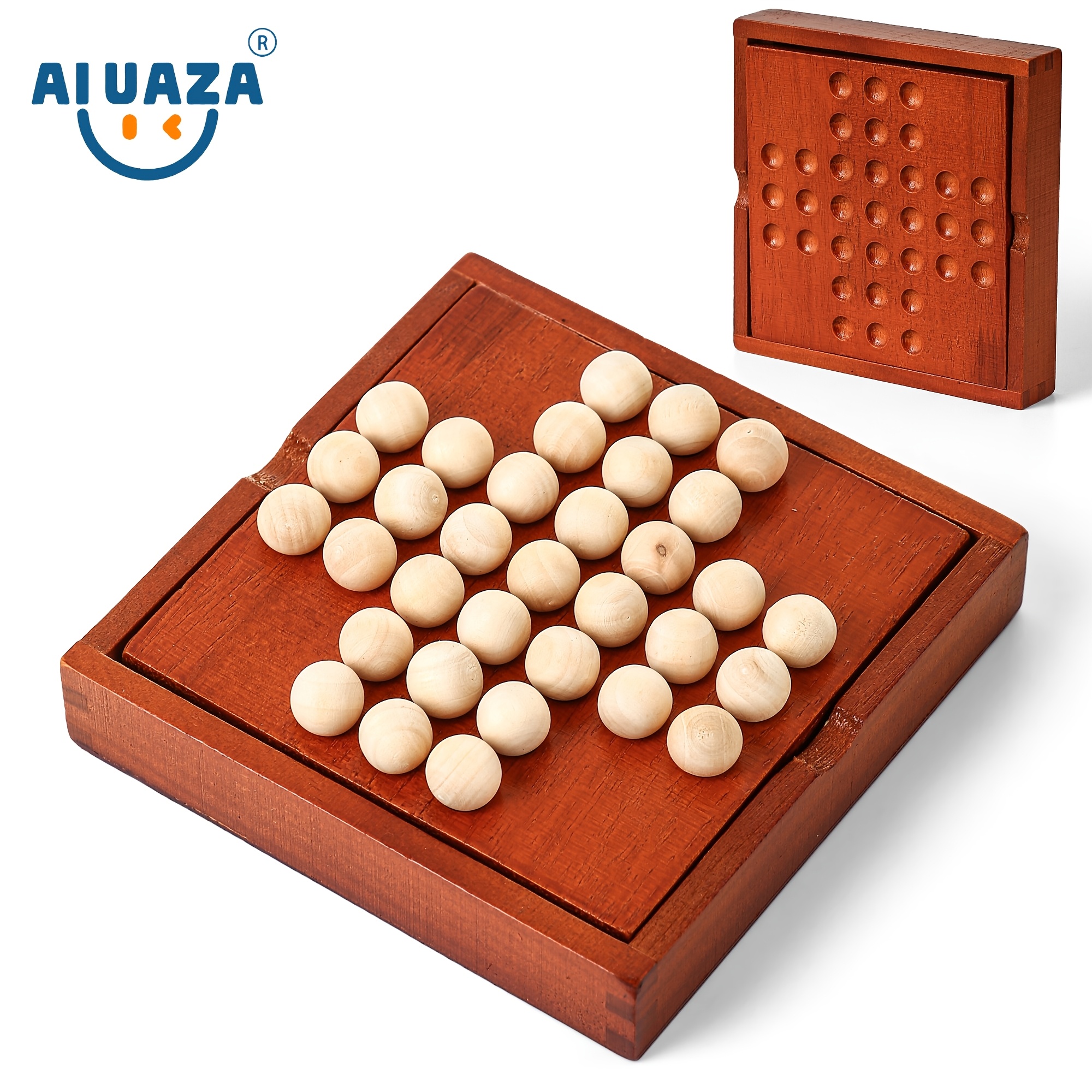 AIUAZA Ajedrez de Madera Independiente Individual Noble, Juego Educativo de Escritorio...