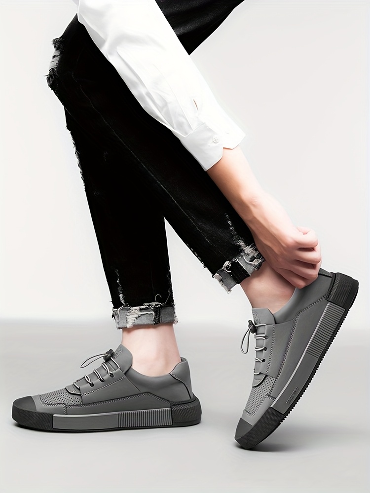 CLOHOO Brand Men'S Shoes with Rubber Soles, Stylish Sports Casual Shoes, Street-Style Skate Shoes, Popular New Breathable Soft-Soled Comfortable Men'S Shoes, Youth British Style Men'S Footwear