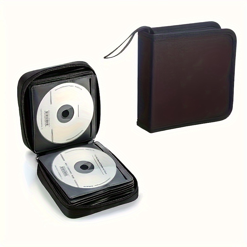 1pc portable cd dvd wallet dustproof zipper storage case   material   organizer for   and travel use 2