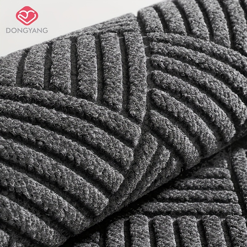 1pc of   brand water absorbing and anti   mat solid color striped welcome mat thickened and weighted outdoor mat durable and easy to     pads suitable for outdoor doorways   entrance   outdoors Product details 4