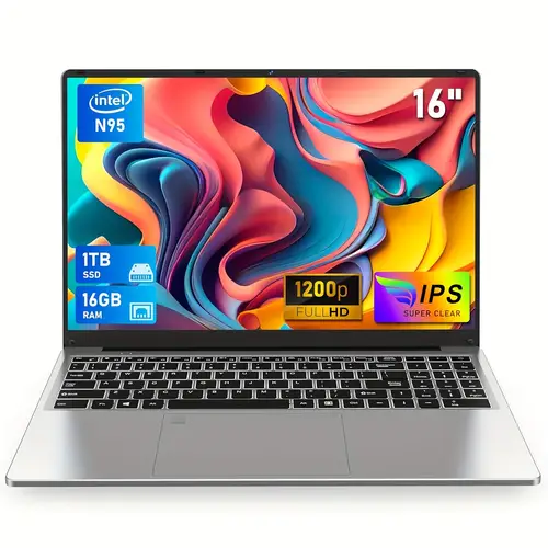 16 inch gaming laptop 16gb 1tb ssd 95 processor up to 3 4ghz backlit keyboard fingerprint unlock fhd 1920 1200