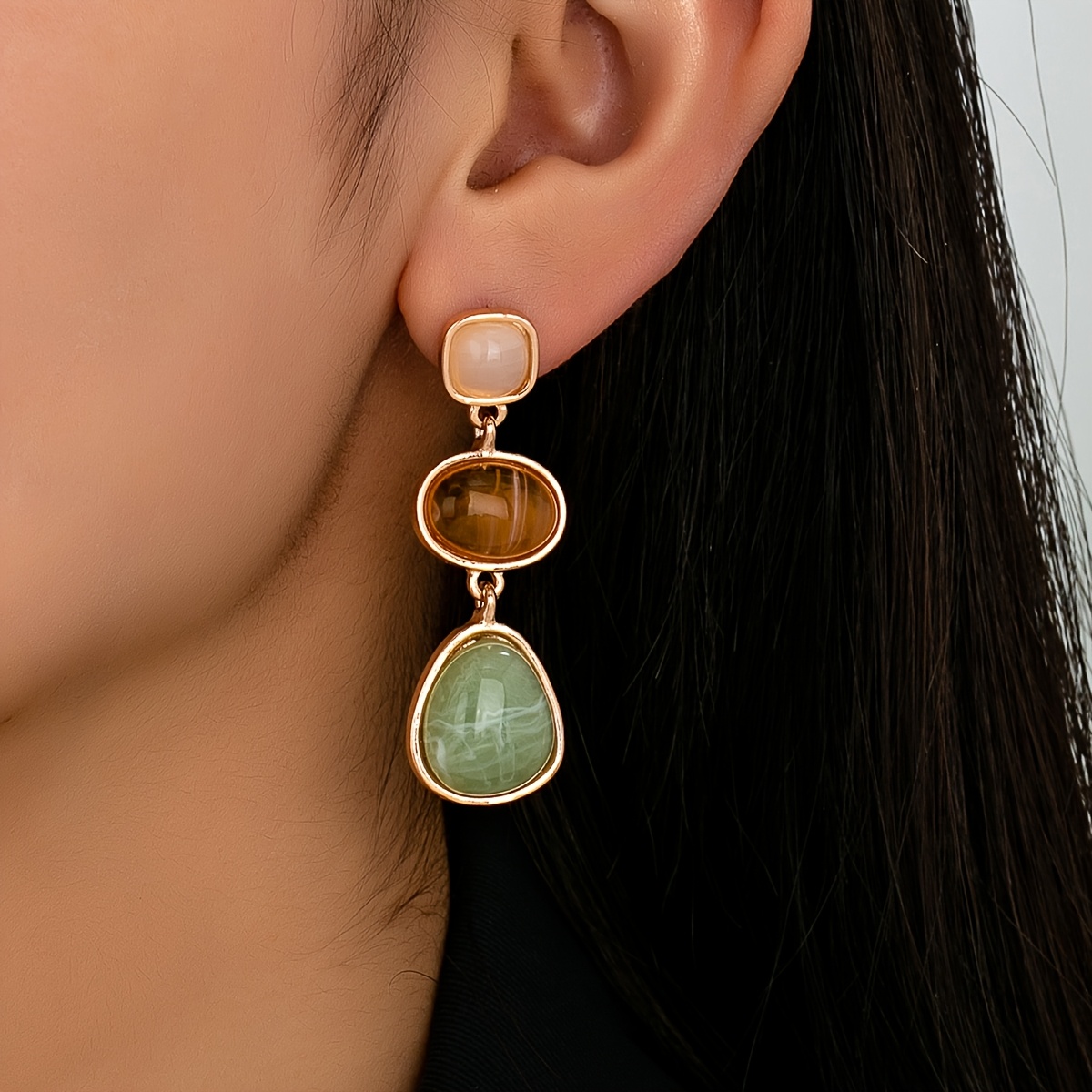 TEMU A Pair Of Stylish And Unique Resin Earrings For Women