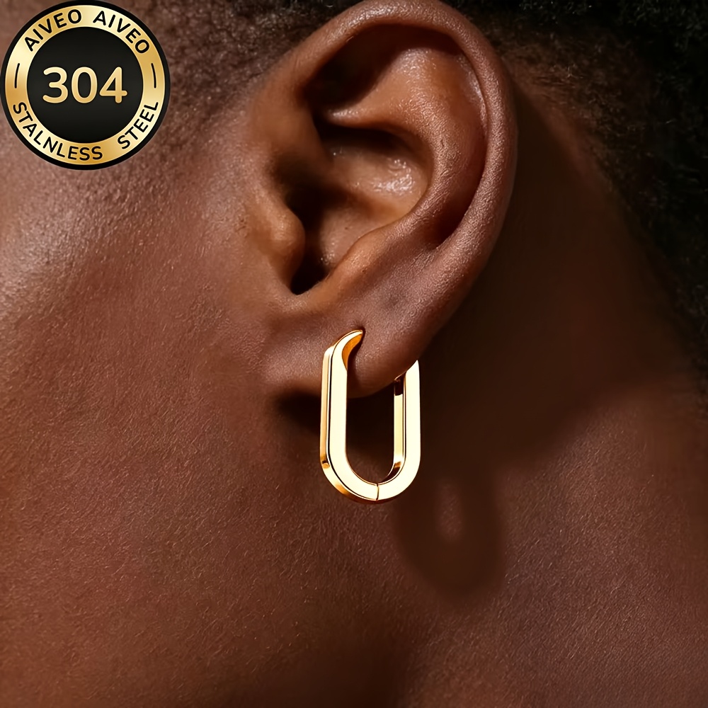 Women's Golden Plated Stainless Steel Earrings, Versatile